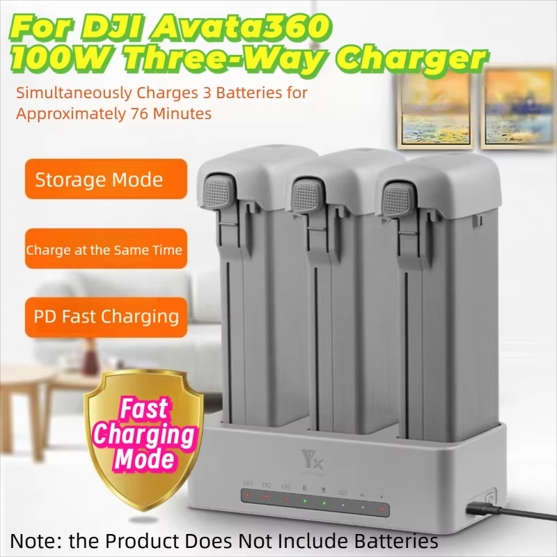 Drone Charging Hub - DJI AVATA360 Drone Pil için üç