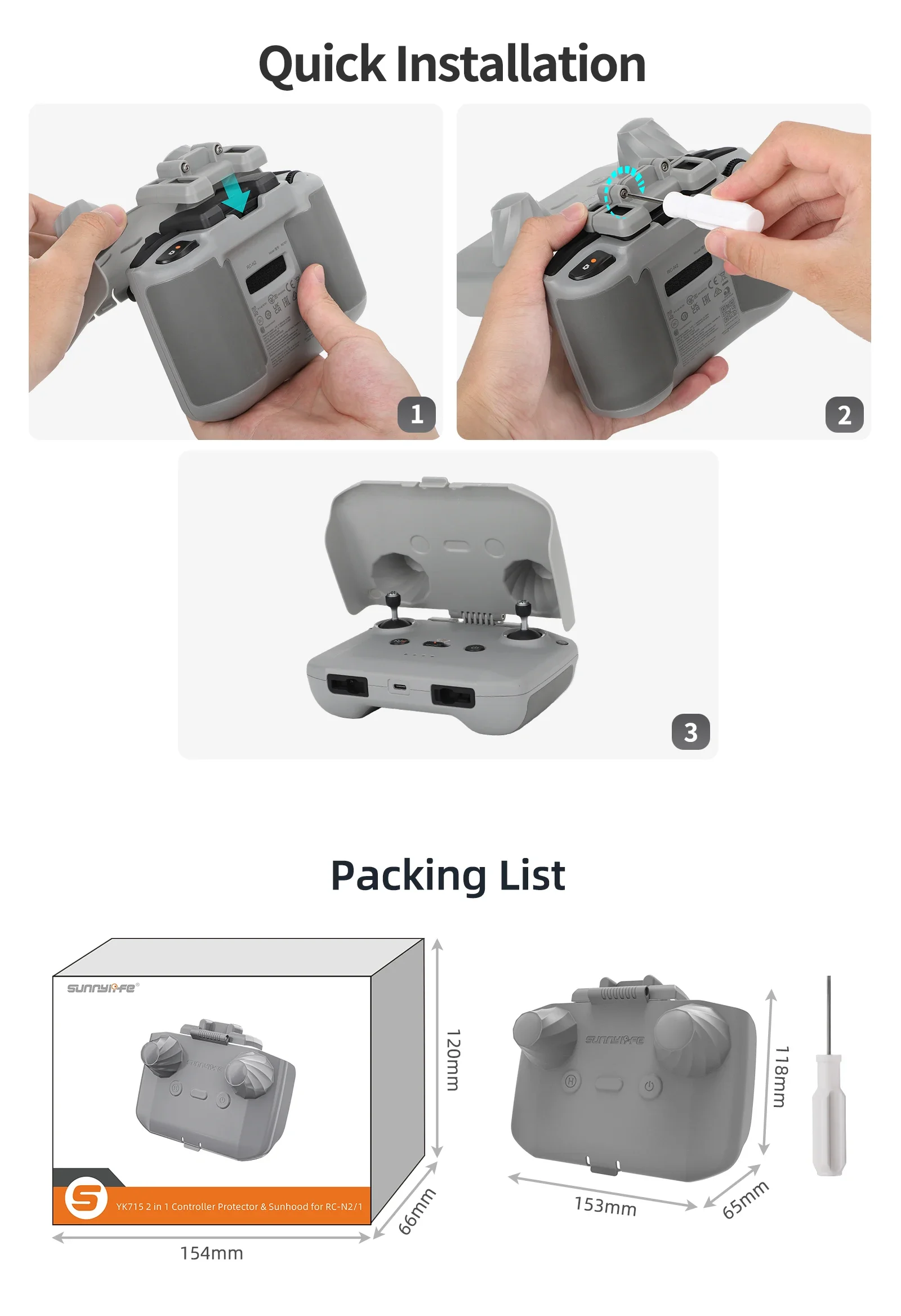 DJI NEO 2 Mini 3 4 Pro/ AIR 3  - Drone Controller Hood incelemesi ve fiyatı