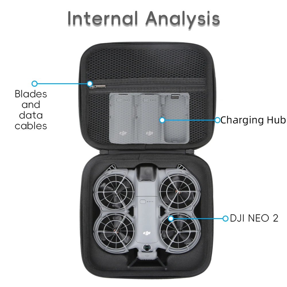 DJI Neo 2 için çizilmez toz ge - Drone Hard Shell Case incelemesi ve fiyatı