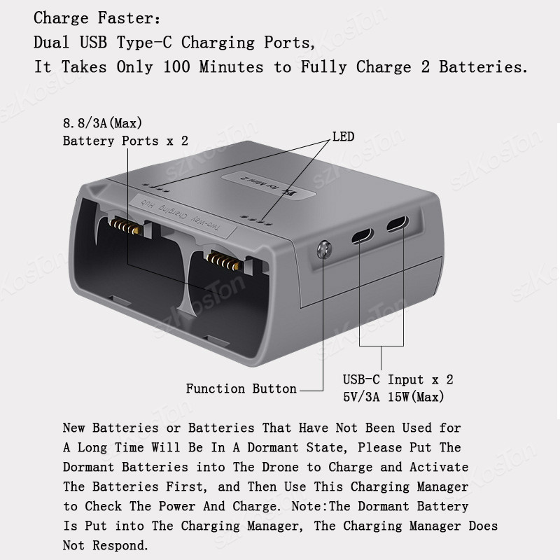 DJI Mini 4K/MINI 2/Mini 2 SE Ş - Drone Charging Hub incelemesi ve fiyatı