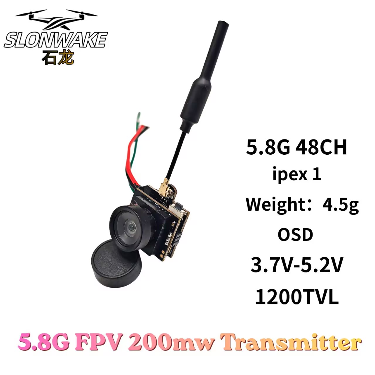 SLONWAKE 5.8G Analog Video İle - Drone Controller Screen incelemesi ve fiyatı