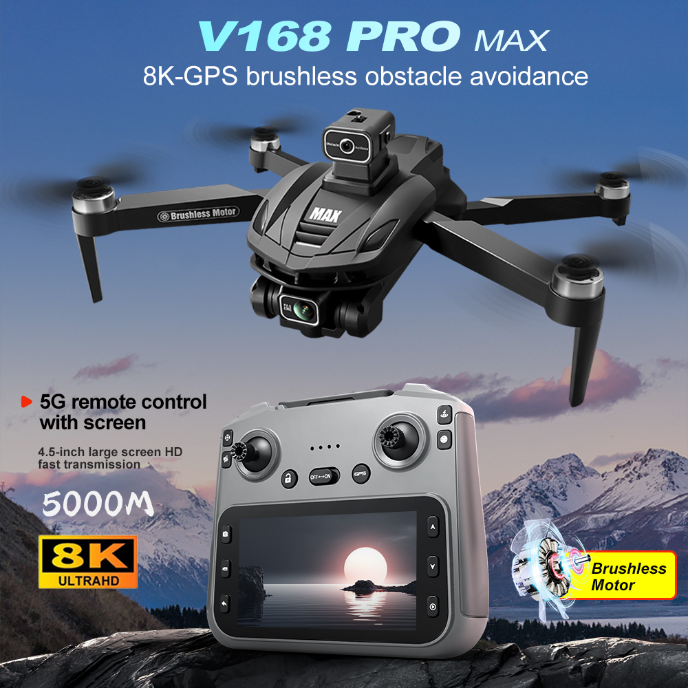 V168 PRO Max GPS Drone 8K Prof - Drone Controller Screen incelemesi ve fiyatı